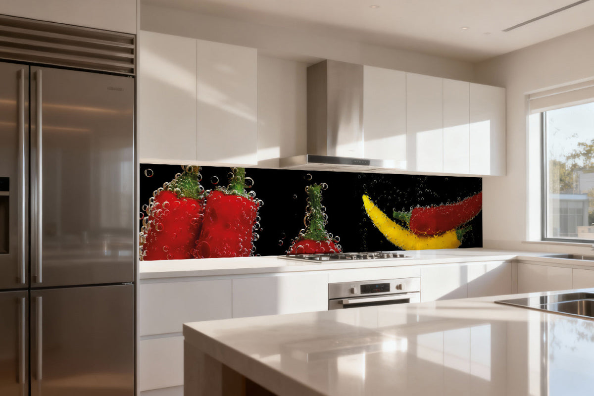 Küchenrückwand Rote & Gelbe Chili