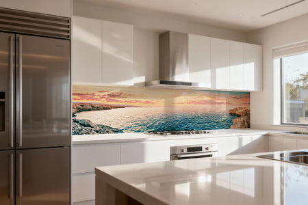 Küchenrückwand Sonnenuntergang am Meer
