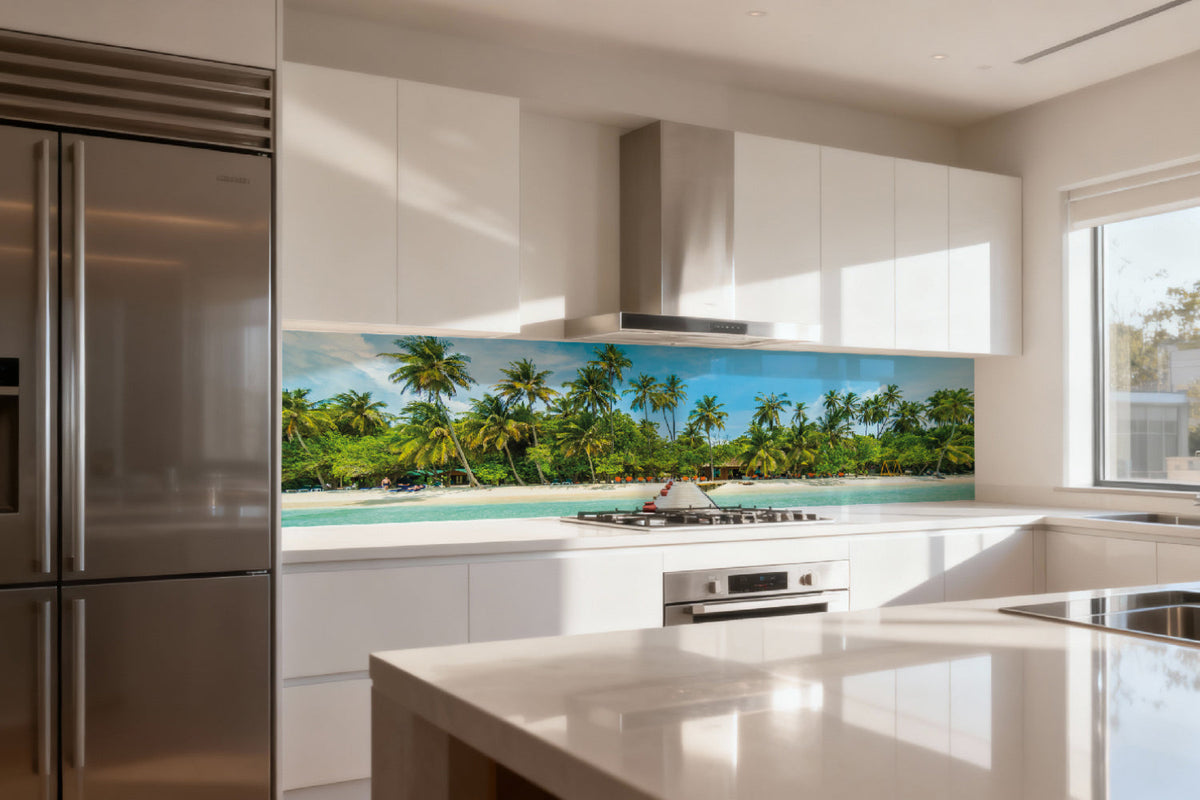 Küchenrückwand Tropischer Palmenstrand