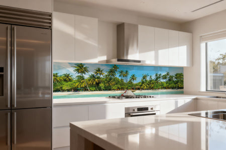Küchenrückwand Tropischer Palmenstrand