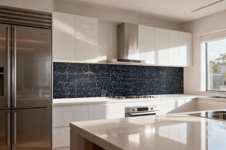 Küchenrückwand Kreidetafel mit Matheformeln