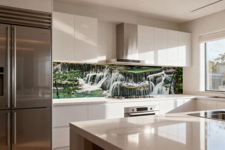 Küchenrückwand Wasserfall im Dschungel