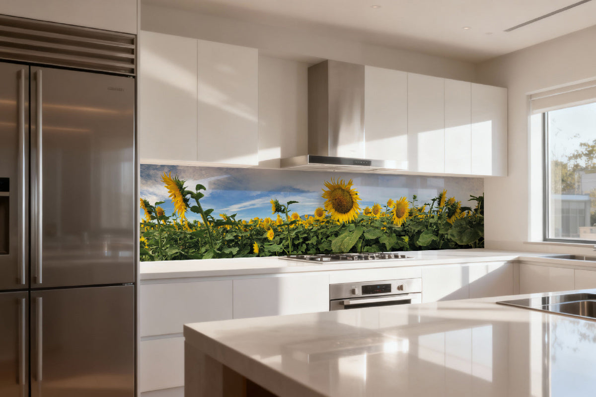 Küchenrückwand Sonnenblumenfeld