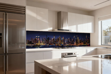 Küchenrückwand Metropole bei Nacht
