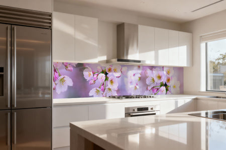 Küchenrückwand Kirschblüten
