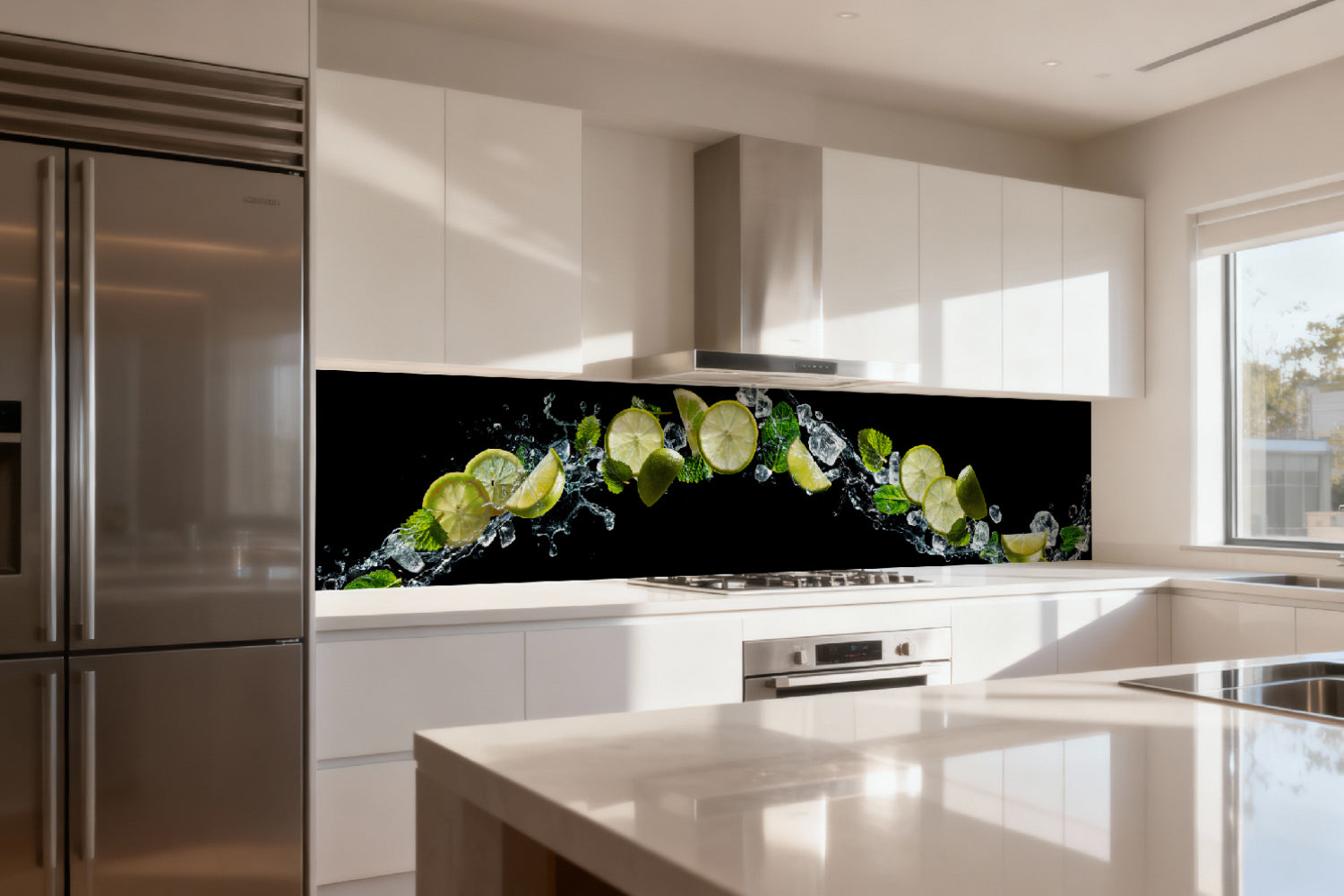 Küchenrückwand Limetten & Minze
