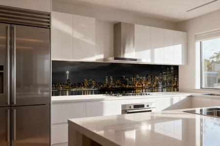 Küchenrückwand Skyline bei Nacht