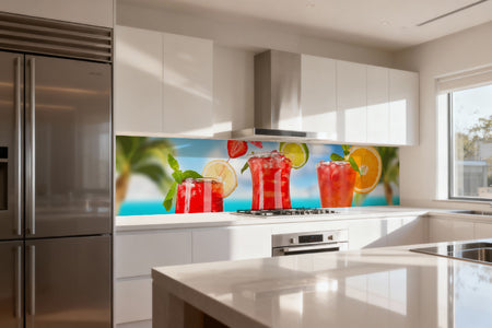 Küchenrückwand Fruchtcocktails am Strand