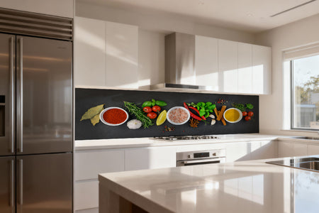 Küchenrückwand Gewürze und Kräuter