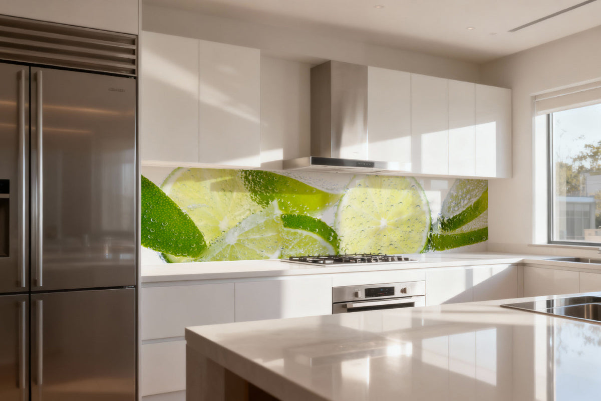 Küchenrückwand Spritzige Limetten