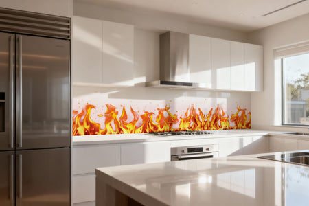 Küchenrückwand Feuer Flammen Design