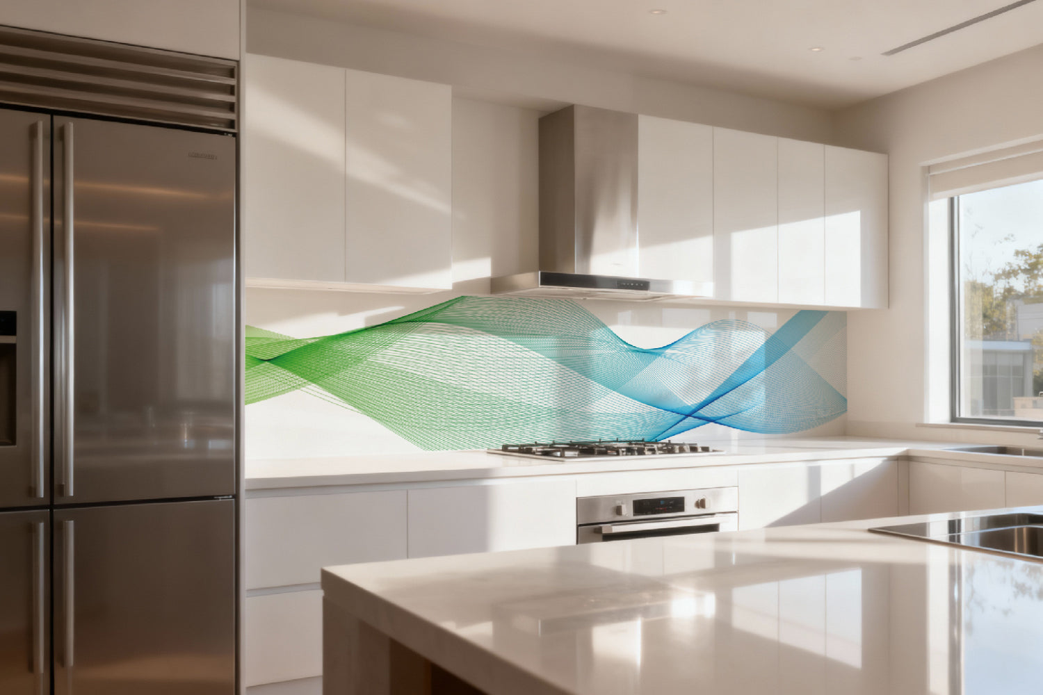 Küchenrückwand Abstrakte Wellen