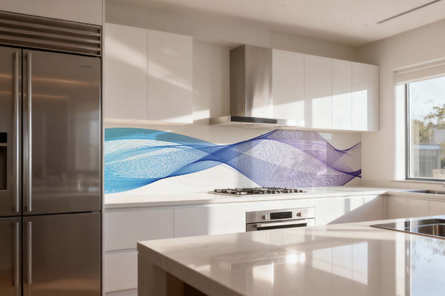 Küchenrückwand Linien Design