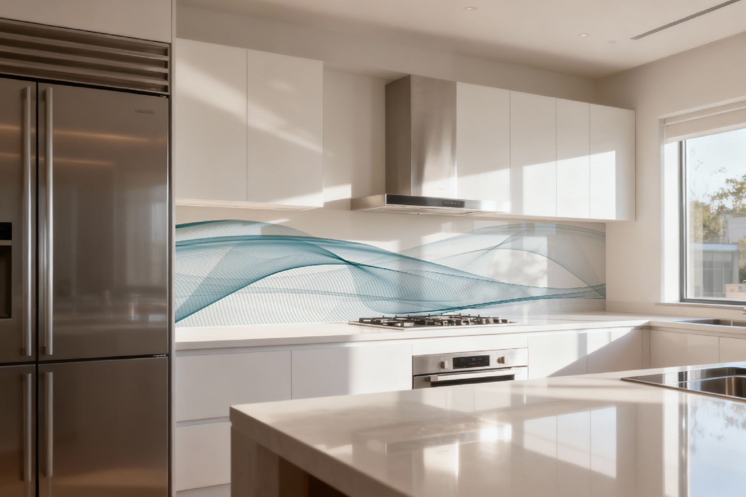 Küchenrückwand Abstrakt Linien Design
