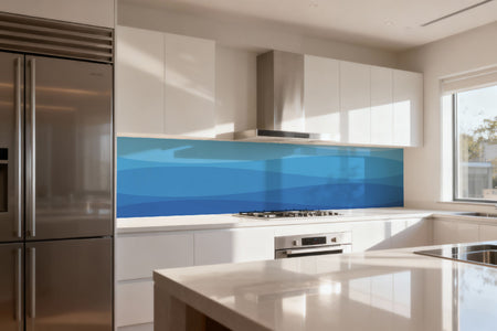 Küchenrückwand Sanfte Blautöne Design