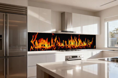 Küchenrückwand Flammen Design