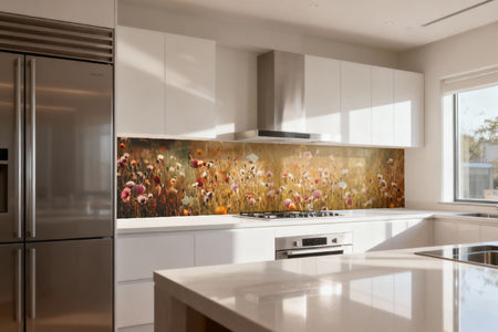Küchenrückwand Blütenfeld Naturmotiv