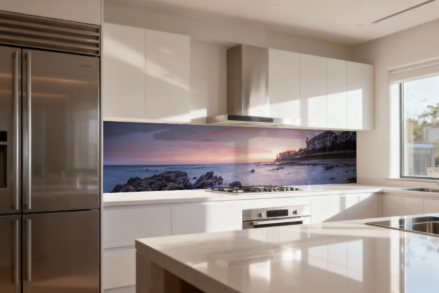 Küchenrückwand Meeresküste bei Sonnenuntergang