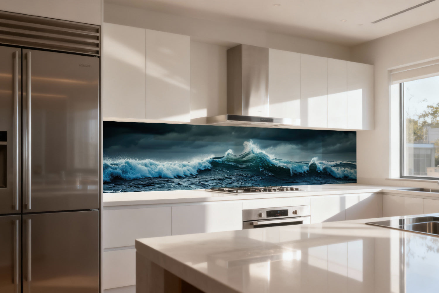 Küchenrückwand Sturm über dem Ozean