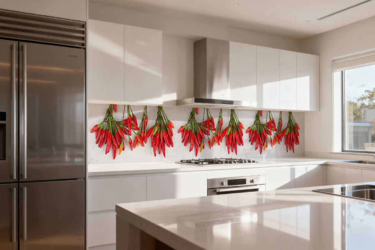 Küchenrückwand Rote Chilischoten