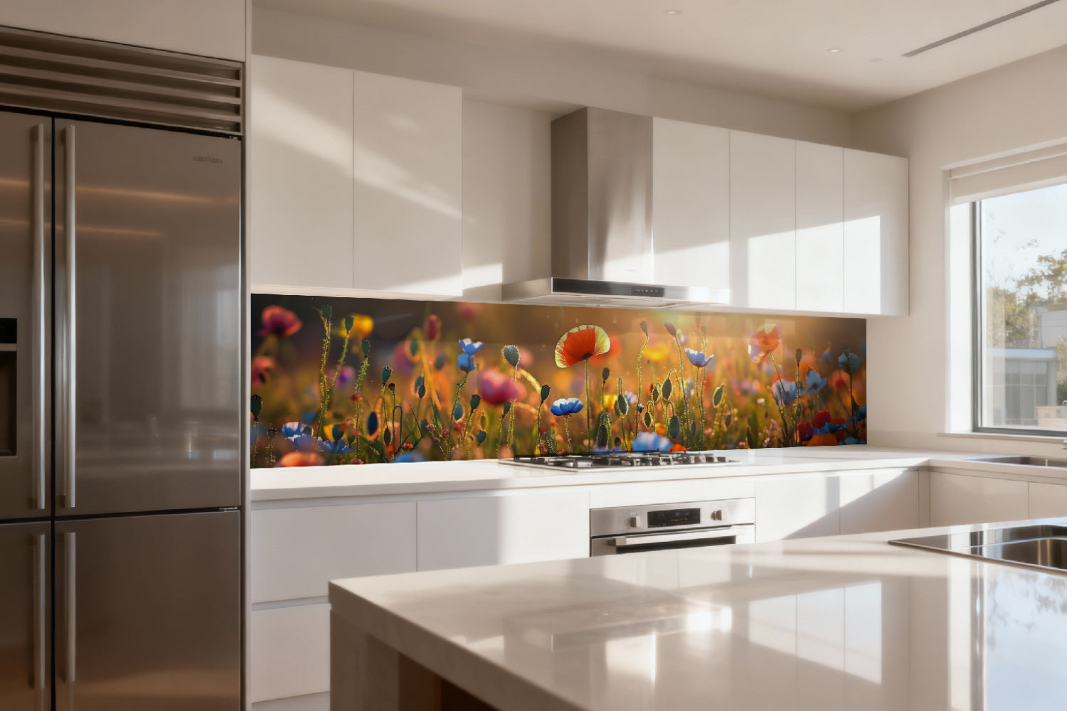 Küchenrückwand Sommerliche Wildblumen