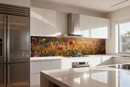 Küchenrückwand Sommerliche Wildblumen