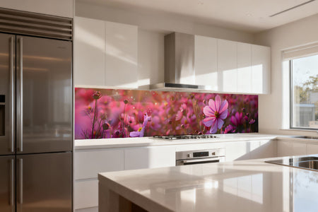 Küchenrückwand Blumenfeld