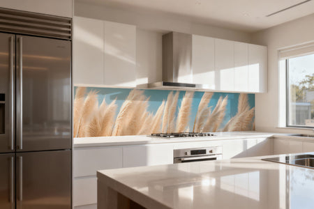 Küchenrückwand Boho Stil Naturmotiv