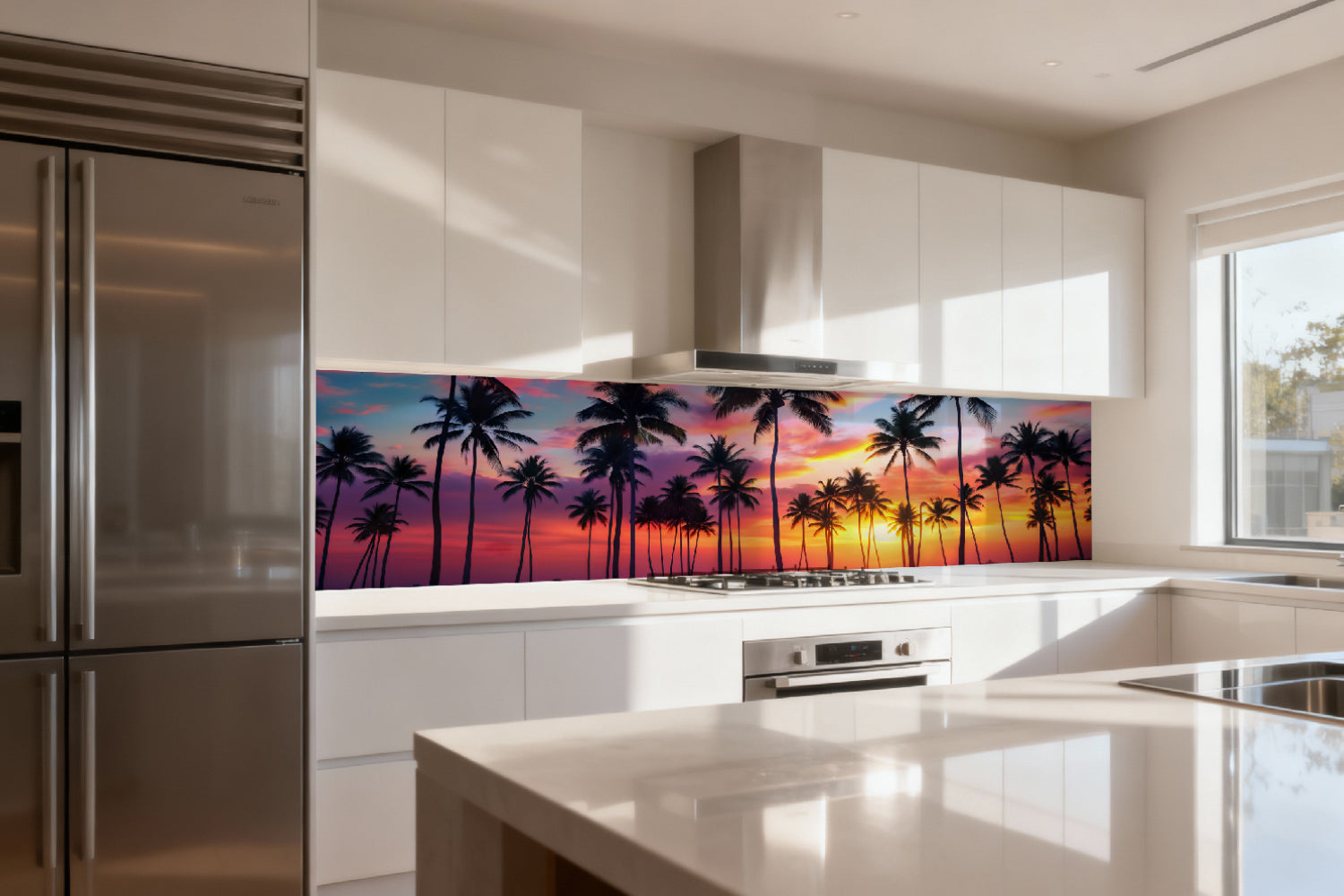 Küchenrückwand Tropischer Sonnenuntergang