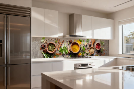 Küchenrückwand Gewürze und Kräuter