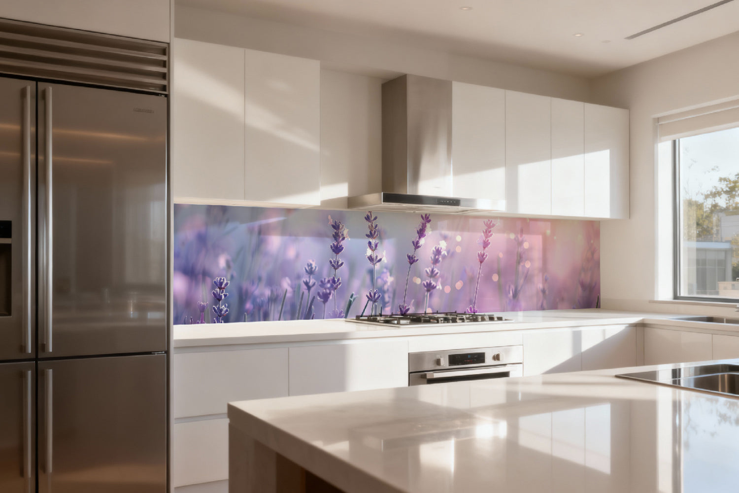 Küchenrückwand Blumenmotiv Lavendel