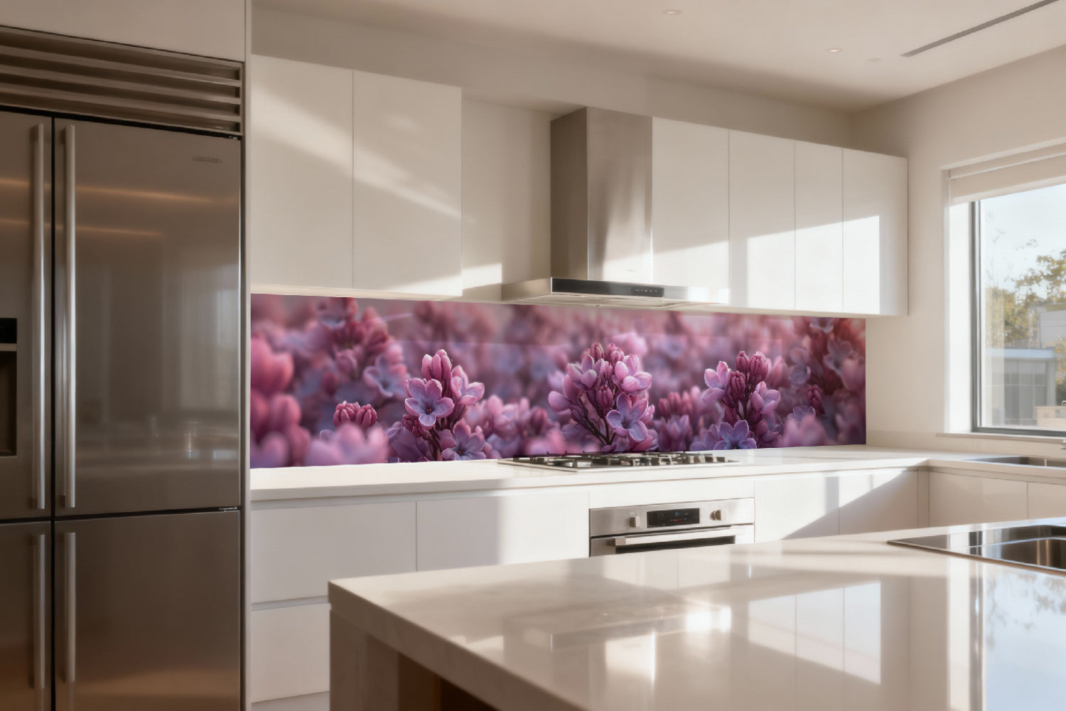Küchenrückwand Fliederblüten Romantik