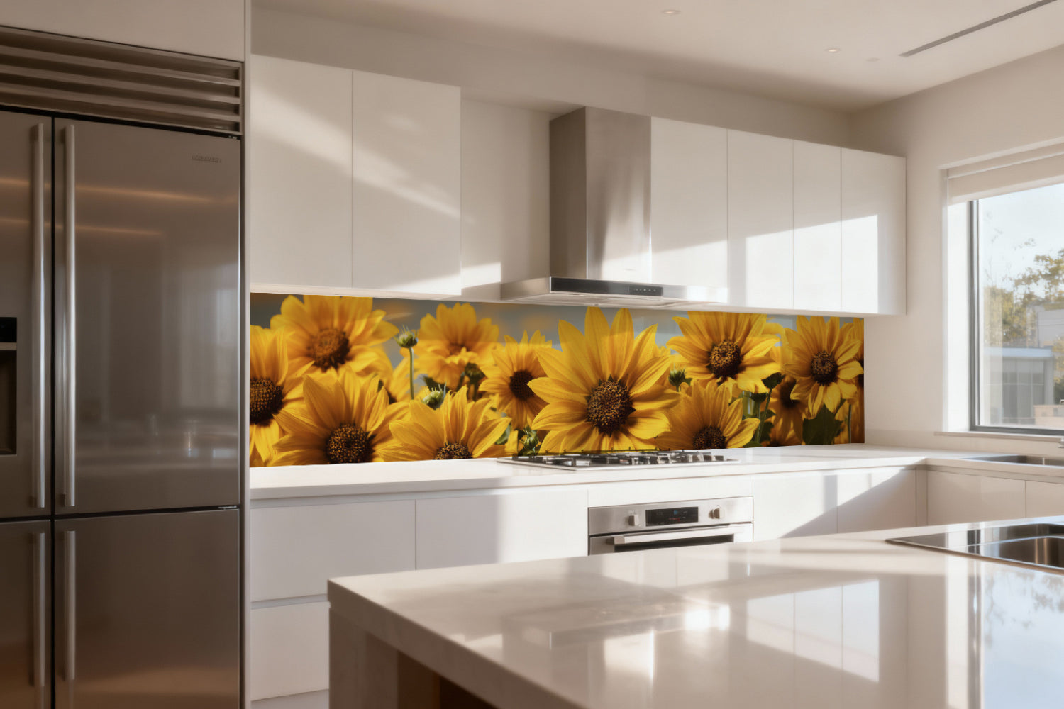 Küchenrückwand Sonnenblumenfeld