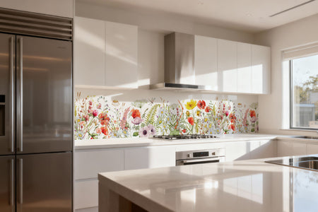 Küchenrückwand Bunte Wildblumen