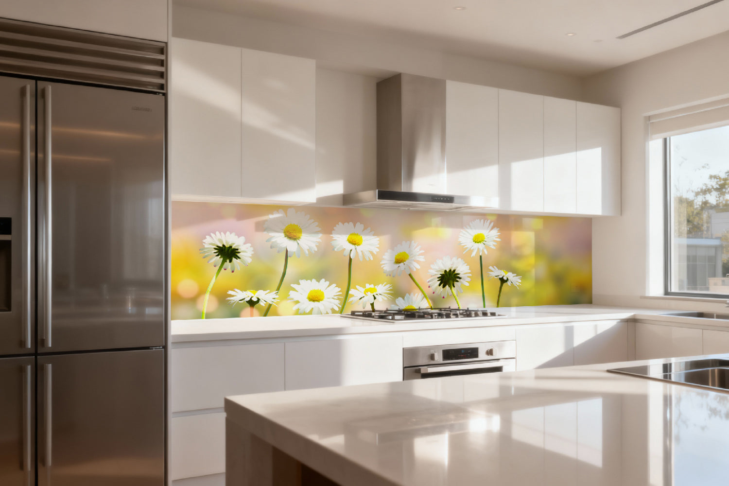 Küchenrückwand Gänseblümchen