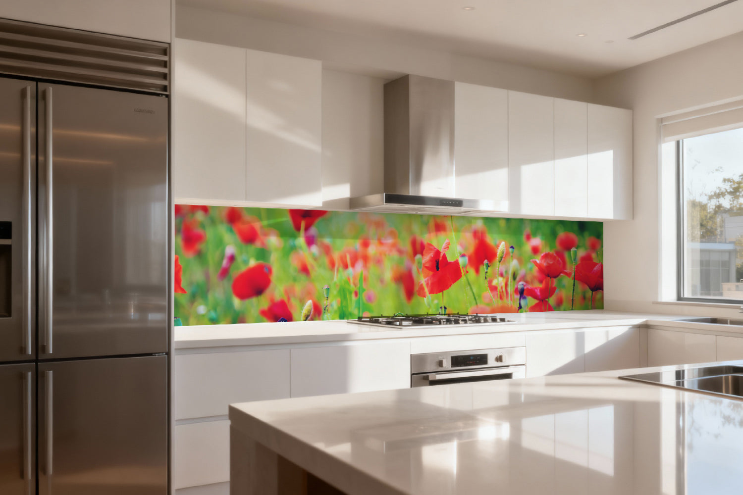 Küchenrückwand Mohnblumen Wiese