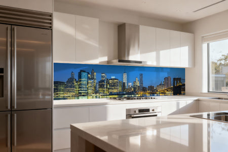 Küchenrückwand Skyline bei Nacht