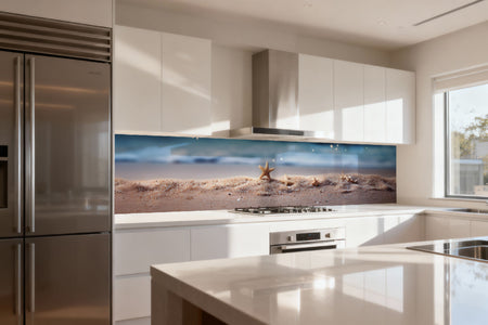 Küchenrückwand Seesterne am Strand