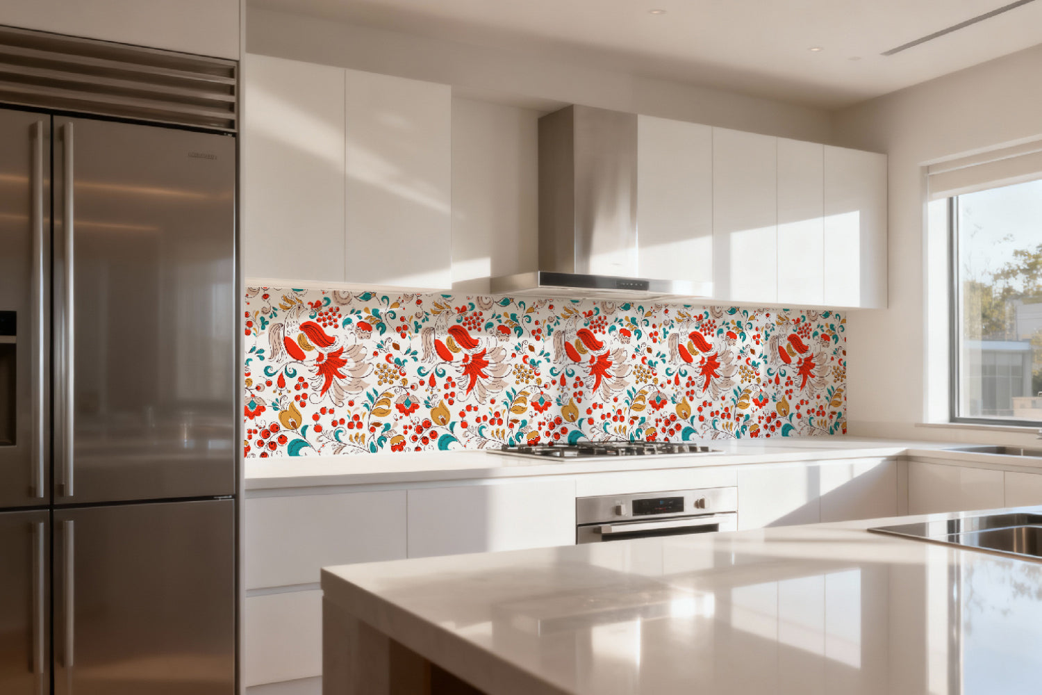 Küchenrückwand Buntes Folklore-Muster