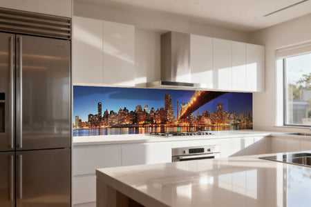 Küchenrückwand Skyline bei Nacht