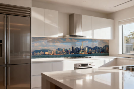 Küchenrückwand Skyline am Meer