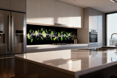 Küchenrückwand Limette Minze