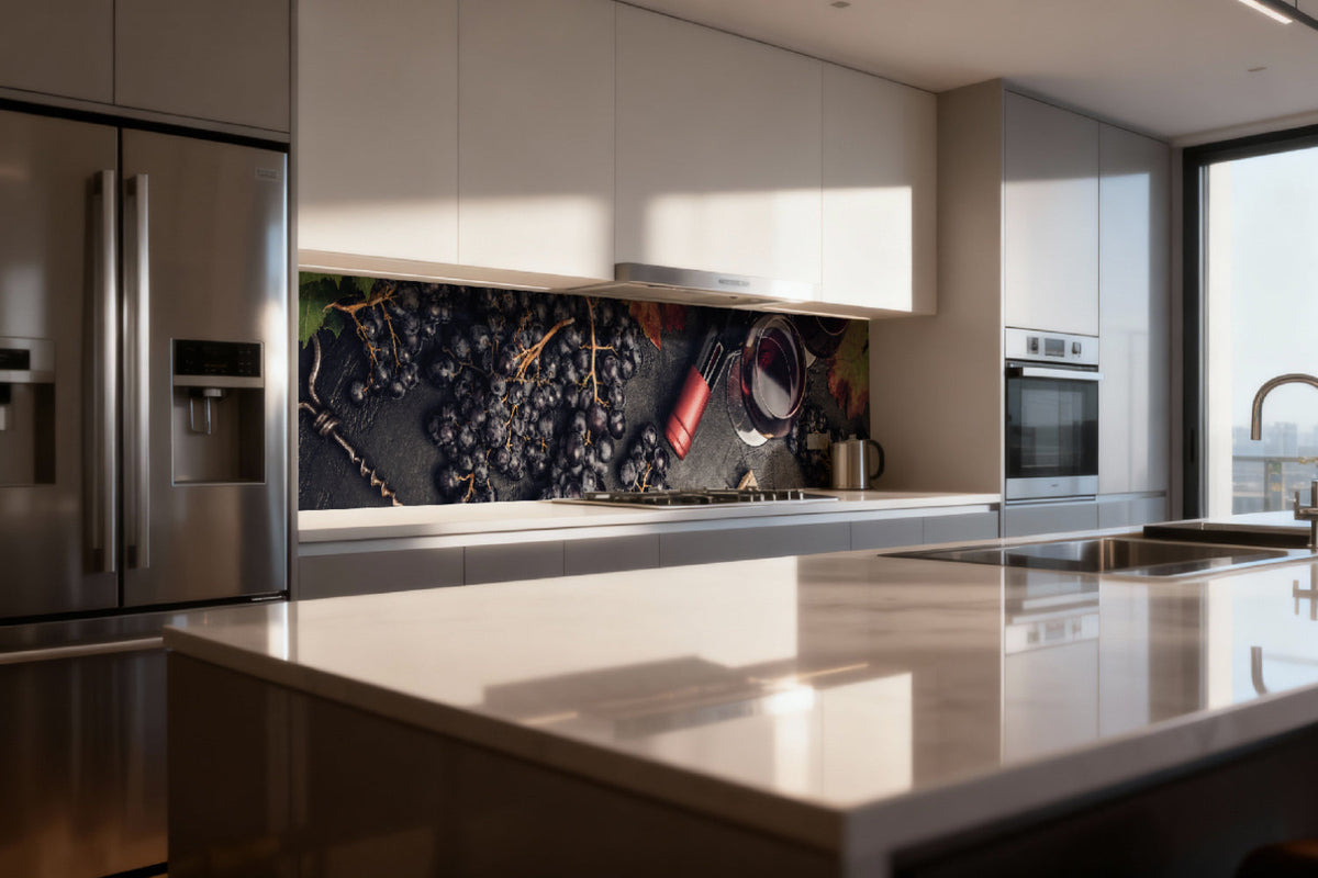 Küchenrückwand Wein & Trauben