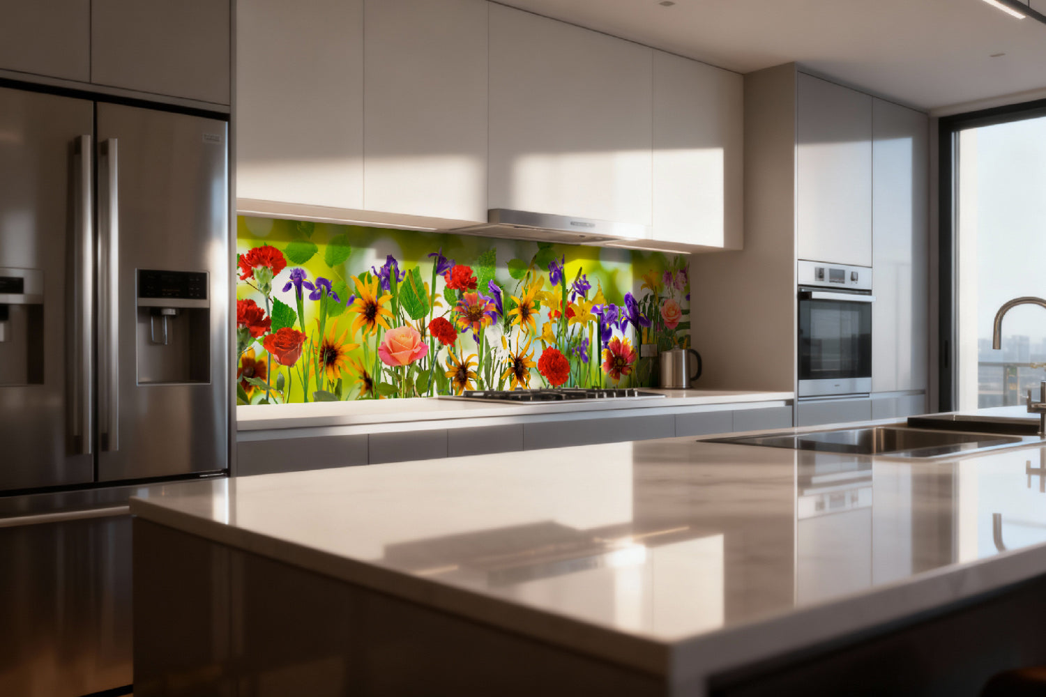 Küchenrückwand Frühlingsblumen