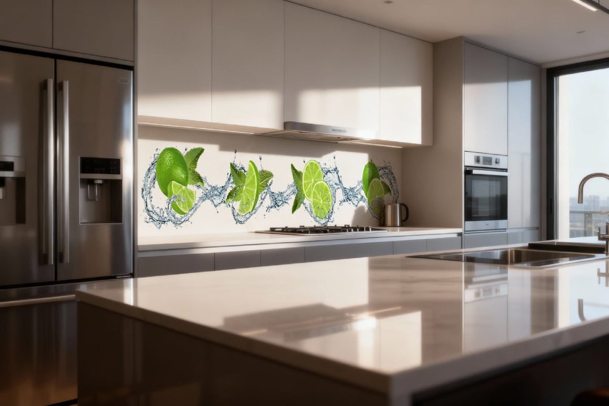 Küchenrückwand Minze & Limette
