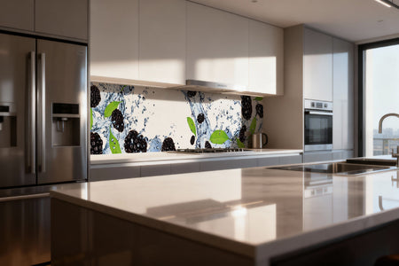 Küchenrückwand Brombeeren im Wasser