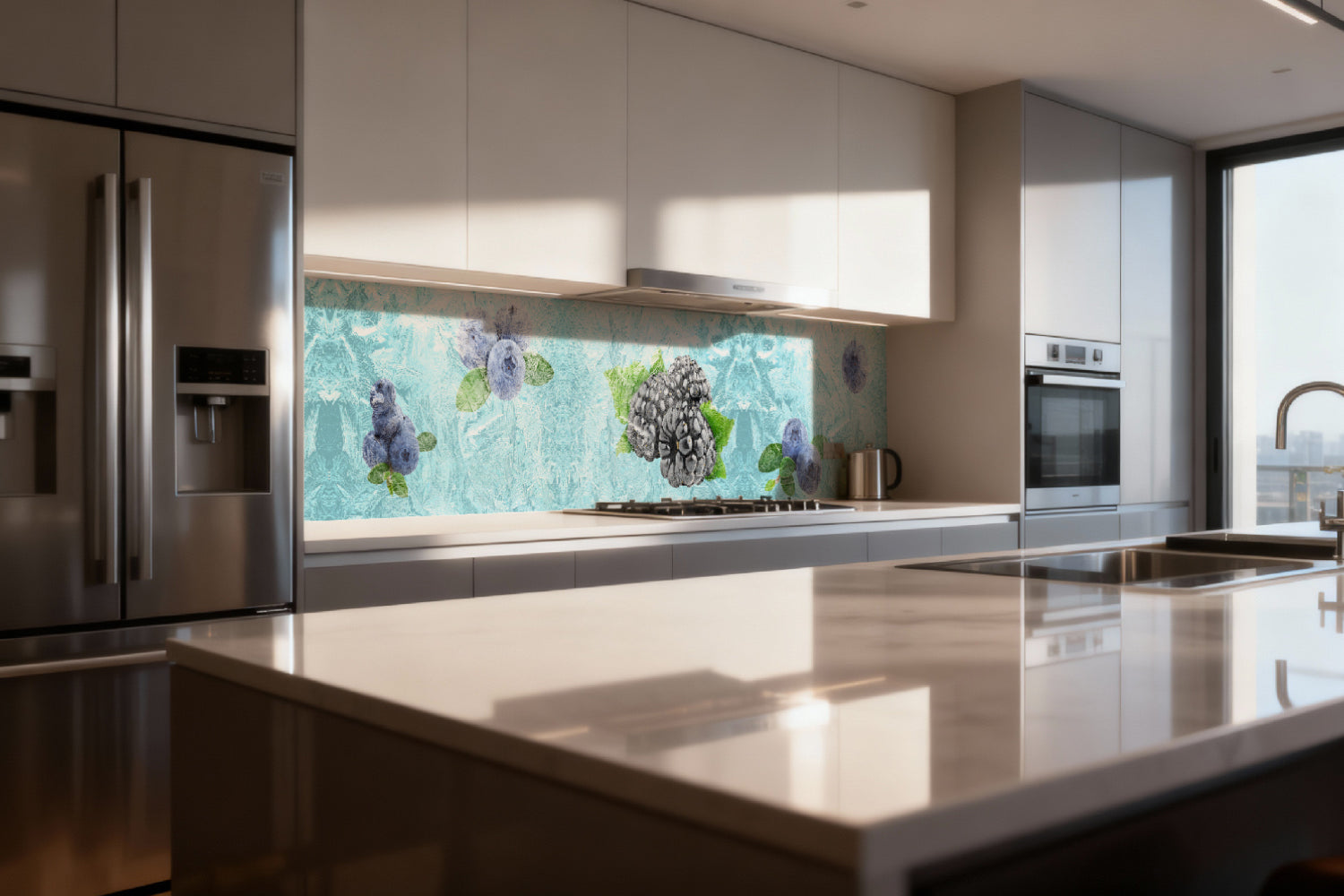 Küchenrückwand Beeren im Eis