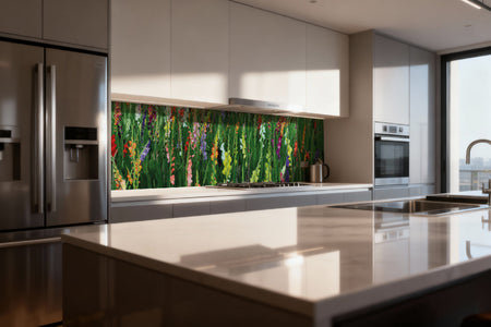 Küchenrückwand Bunte Blumen