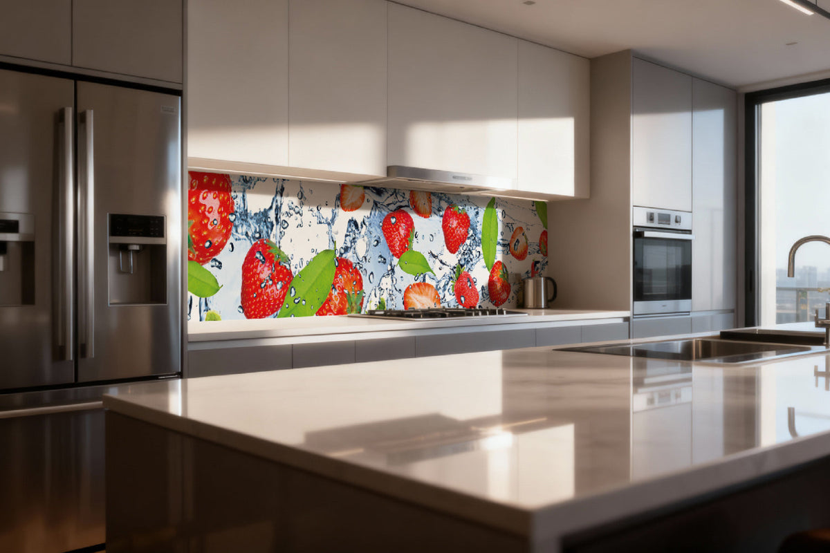 Küchenrückwand Erdbeeren Splash