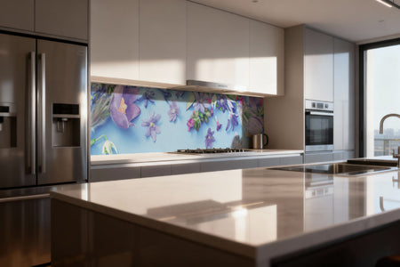 Küchenrückwand Zarte Blüten